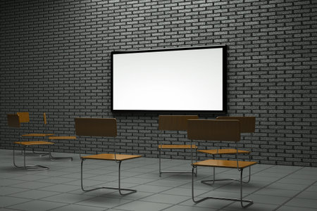 a modern room with a plasma and a chairs