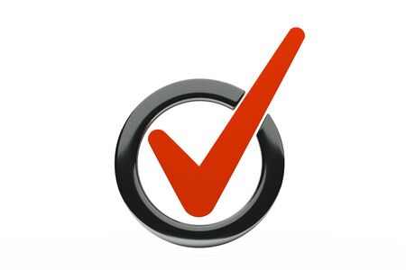 a checkbox icon isolated on whiteの写真素材