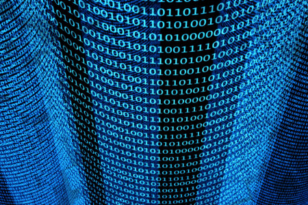 a blue binary codes background
