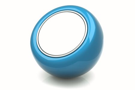 a blue empty round iconの写真素材