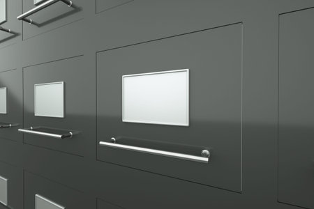 a drawer cabinets as a backgroundの写真素材