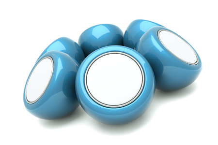 a blue empty round icon