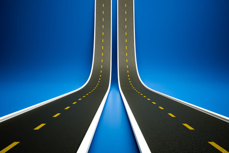 a 3d render of road up, creative ideaの写真素材