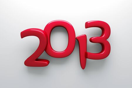 a 3d render of 2013 symbolの写真素材