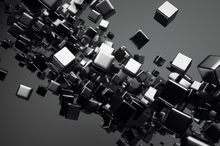 a black cubes abstract background