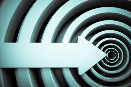 abstract round background with arrowの写真素材