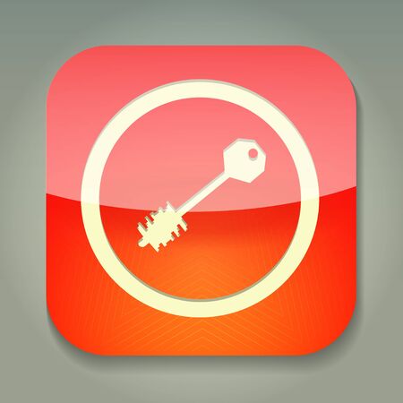 a  icon with key insideのイラスト素材