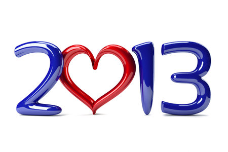 a love sign with date 2013