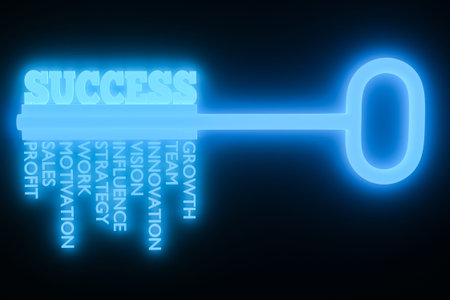 a key with word success, busines concept
