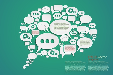 creative vector bubble speech background, eps10 concept or ideaのイラスト素材