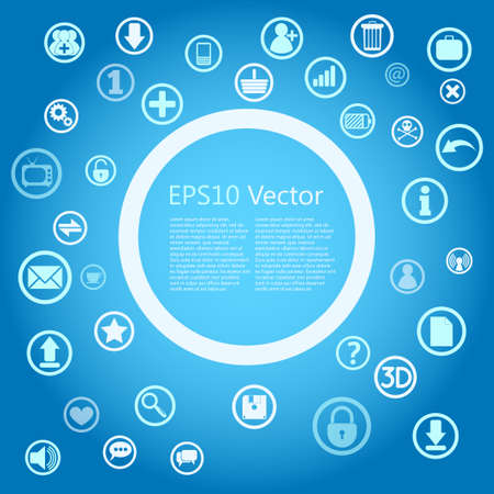 round templateのイラスト素材