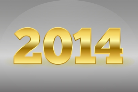 Gold 2014 vector illustrationのイラスト素材