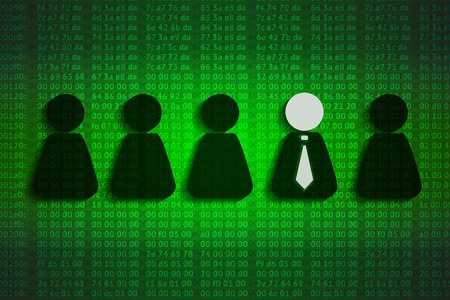 hex background with men, competition conceptのイラスト素材