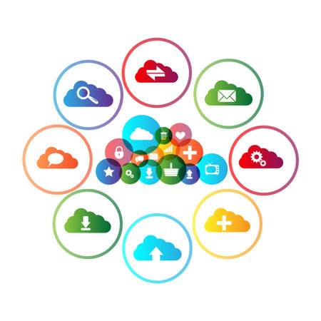 Cloud computing concept designのイラスト素材