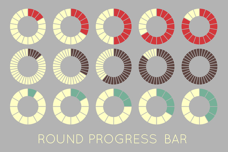loading status icons, round progress barのイラスト素材