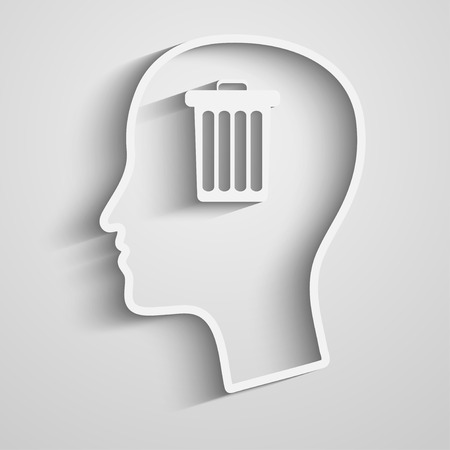 Human head with basket insideのイラスト素材