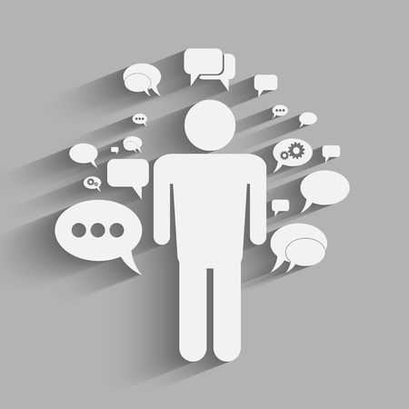 Social network chatのイラスト素材