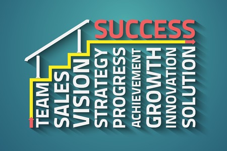 steps to success vector illustrationのイラスト素材