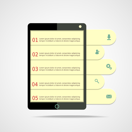 Business step style options banner infographics, Vector illustration template designのイラスト素材