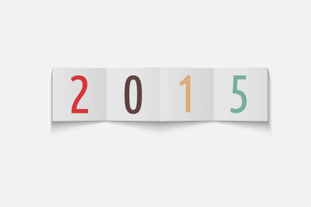 happy new year 2015 concept with paper tags