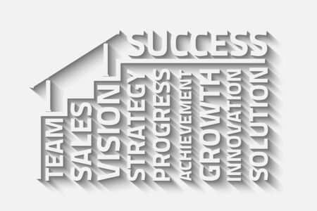 steps to success vector illustrationのイラスト素材