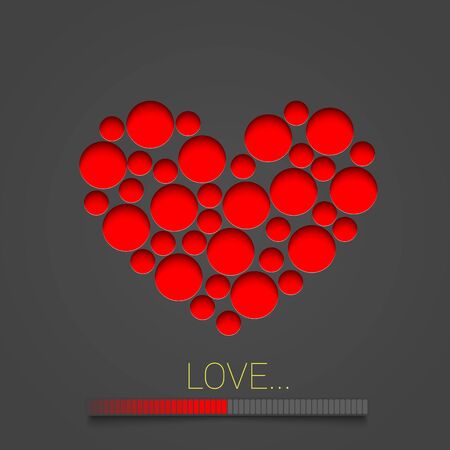 Creative Valentine\'s day concept design with loading bar and heart.のイラスト素材