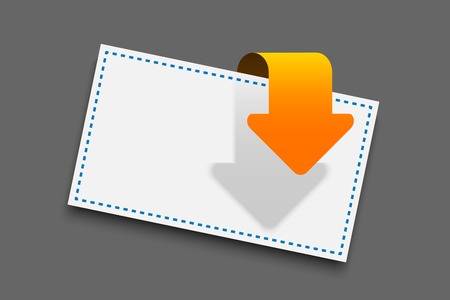 Paper with arrow.のイラスト素材