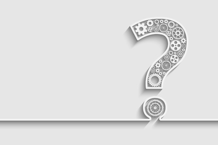Creative Question mark with gears. Eps10 vector for your designのイラスト素材