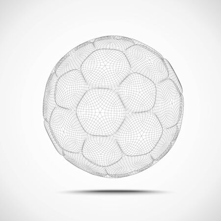 Abstract wireframe Soccer Ballのイラスト素材