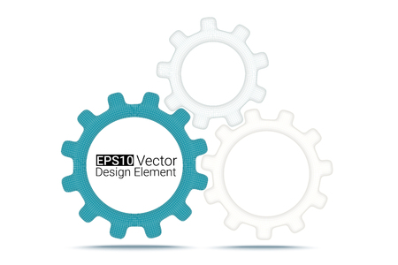 creative business concept with wireframe gears.   vector background for your designのイラスト素材