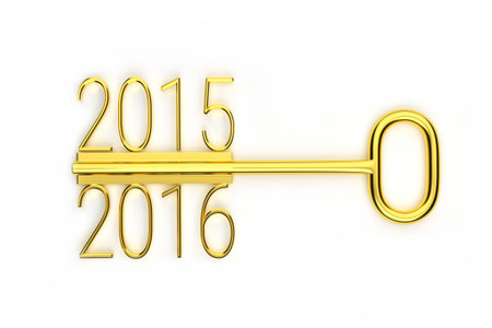 a creative gold key year change concept for your design