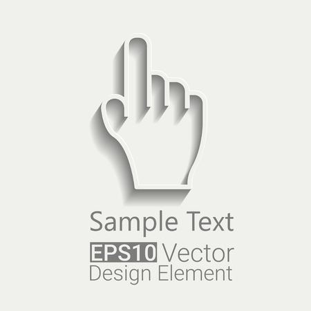 Hand icon  with shadows for your designのイラスト素材