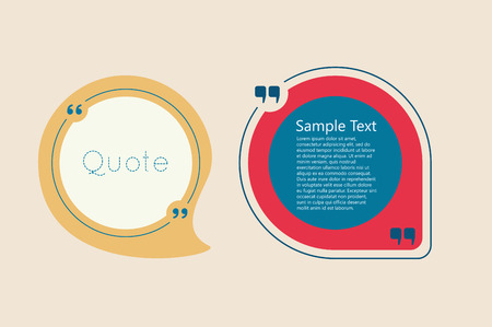 Quote text bubble. Commas, note, message and comment. Creative quote. Quote template for your designのイラスト素材