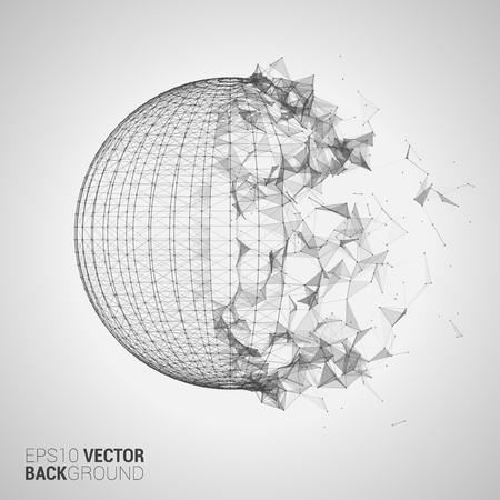 triangle sphere vector background designのイラスト素材