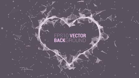 mosaic vector heartのイラスト素材