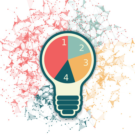 Lightbulb infographic templateのイラスト素材
