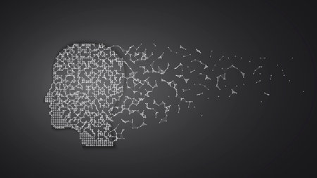 human head with triangles for your designのイラスト素材