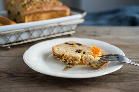 Homemade banana breadの写真素材