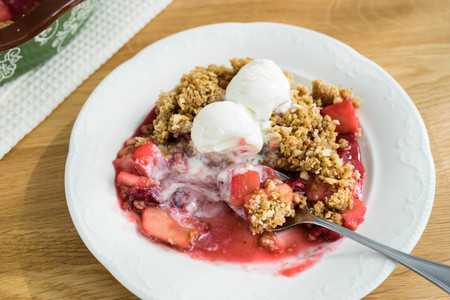Apple Crumble Dessertの写真素材
