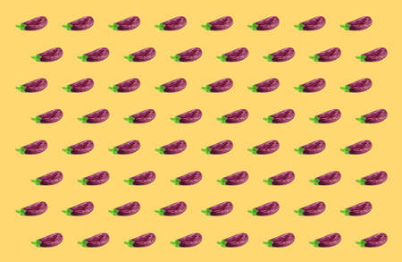 Pattern of Eggplant Graffition a beige backgroundの写真素材