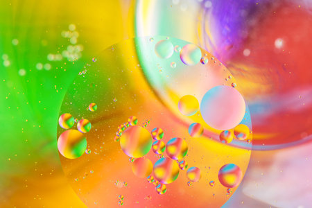 Abstract background in macro space style. Vibrant colors