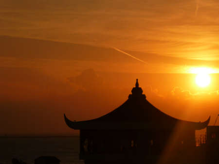 Sunset in Egyptの写真素材