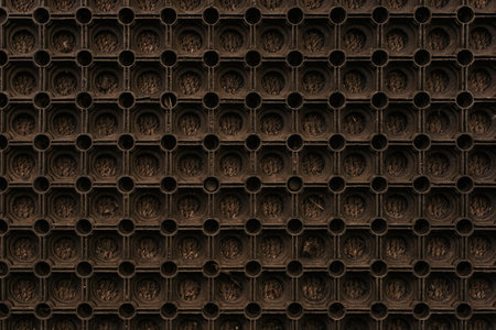 Black-brown dark background circles are the same. honeycomb