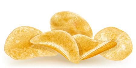 heap of potato chips  vector illustrationのイラスト素材