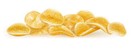 heap of potato chips  vector illustrationのイラスト素材