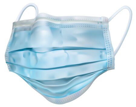 Medical protective mask to cover face. Vector mesh illustrationのイラスト素材