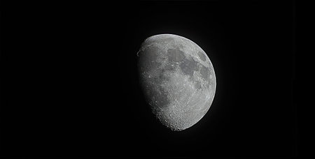 Lunar photography of the gibbous moon