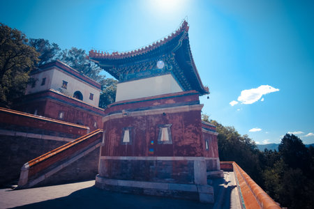 Four continents at the back of the Longevity Mountain in the Summer Palace in Beijing
