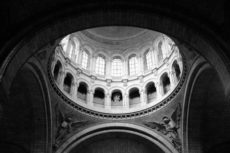 Dome of Sacred Heart Church in Paris, Franceのeditorial素材