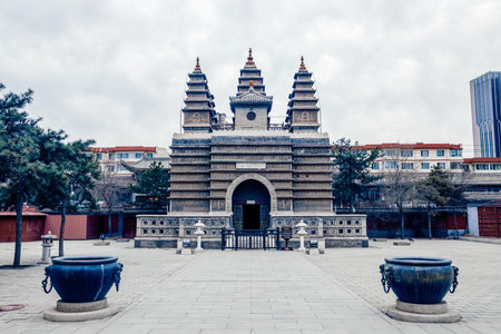 King Kong Pagoda, Five Pagoda Temple, Cideng Temple, Hohhotのeditorial素材